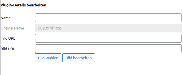 Plugin-Details – erster Bereich