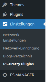 PS Pretty Plugins im Netzwerkmenü